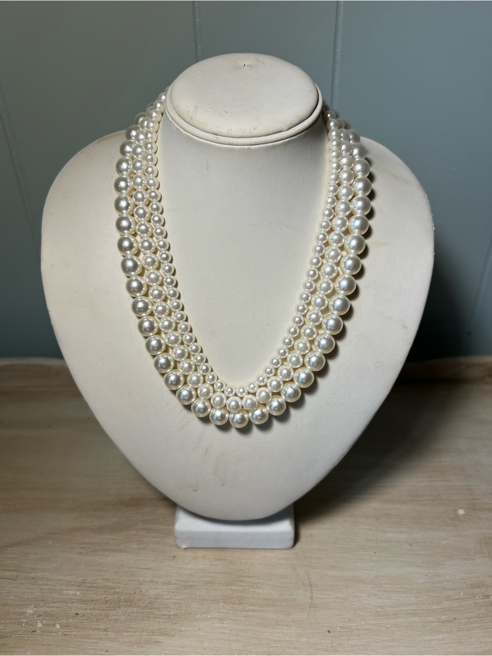 Classic Ivory Multi-Strand Faux Pearl Necklace - Women Jewelry